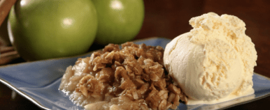 Apple Crisp With Vanilla Ice Cream