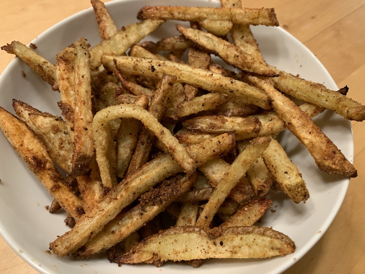 Crispy duck fat fries