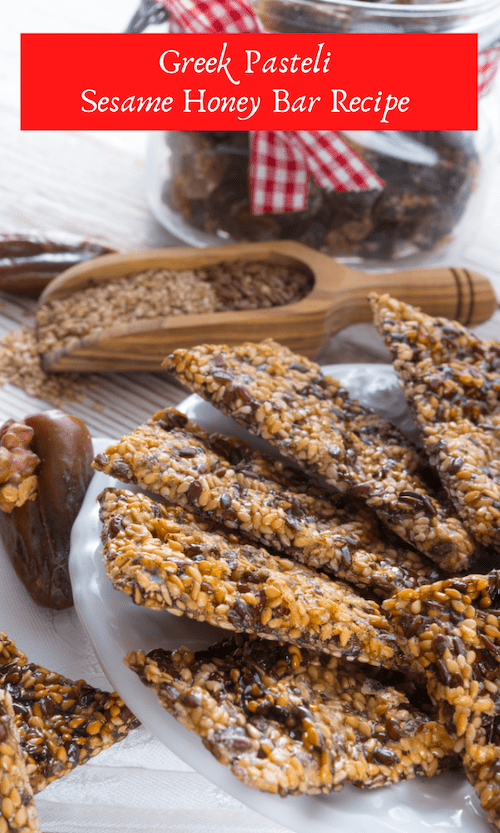 Pasteli Honey Sesame Bars - Food Travelist