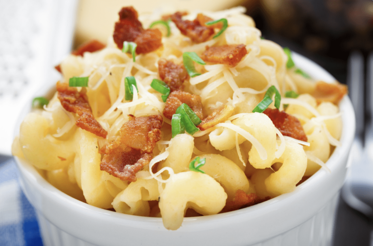 Crunchy Bacon On Top Of Mac N Cheese