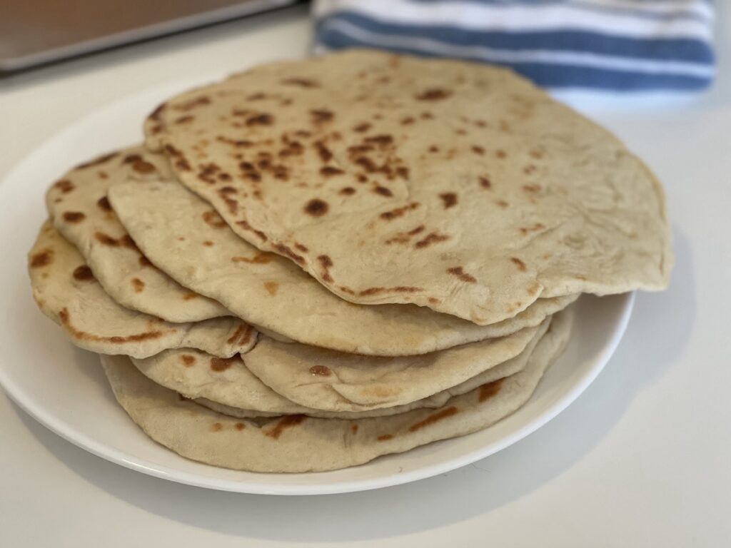 Pocketless pita bread