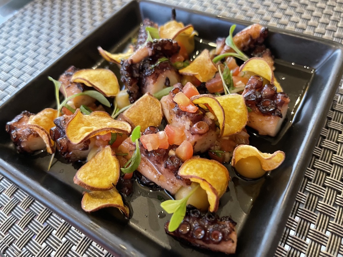 Octopus salad at Forteleza Cascais