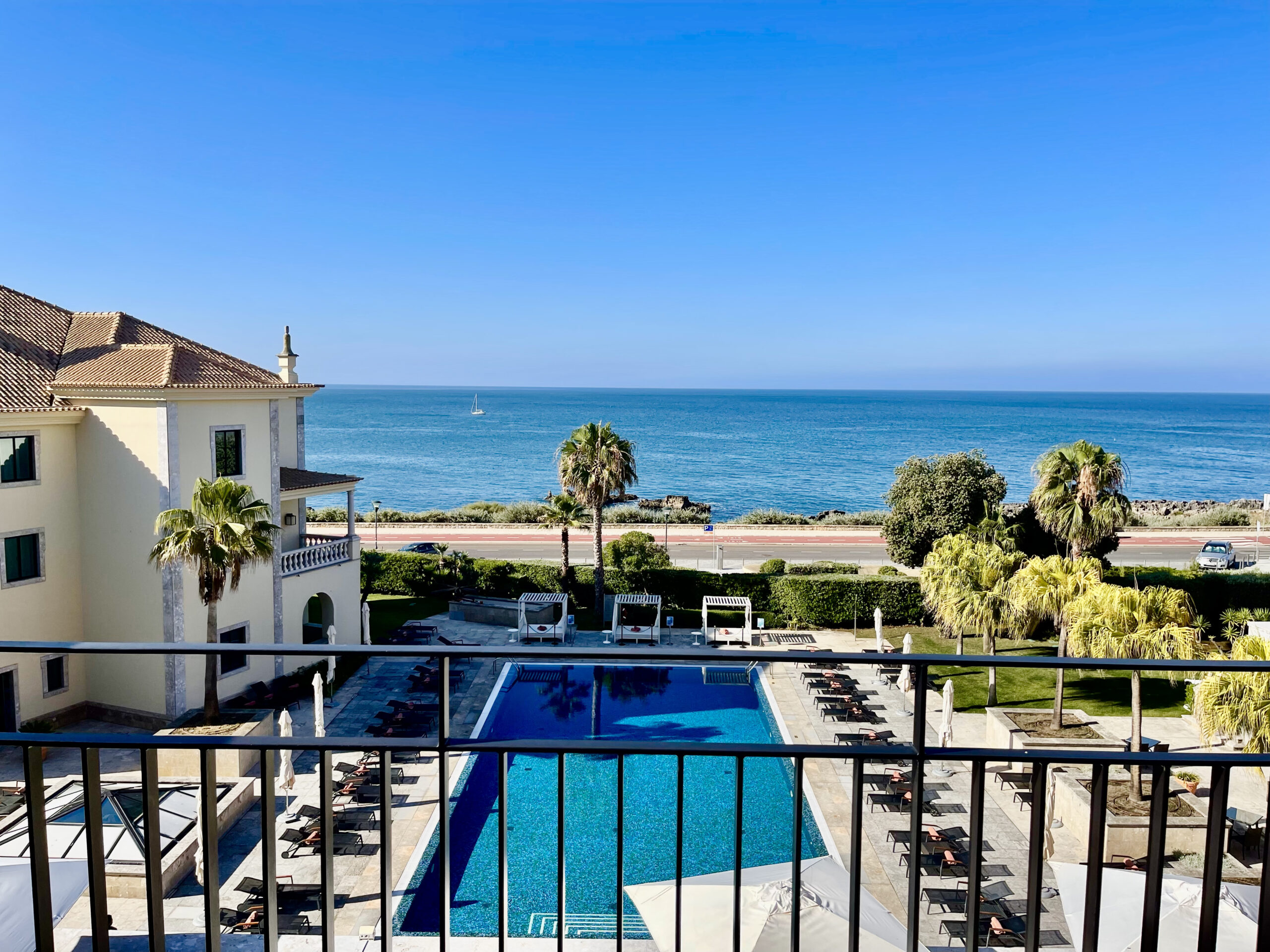 Pool view at the Grande Real Villa Italia Hotel and Spa Cascais Portugal