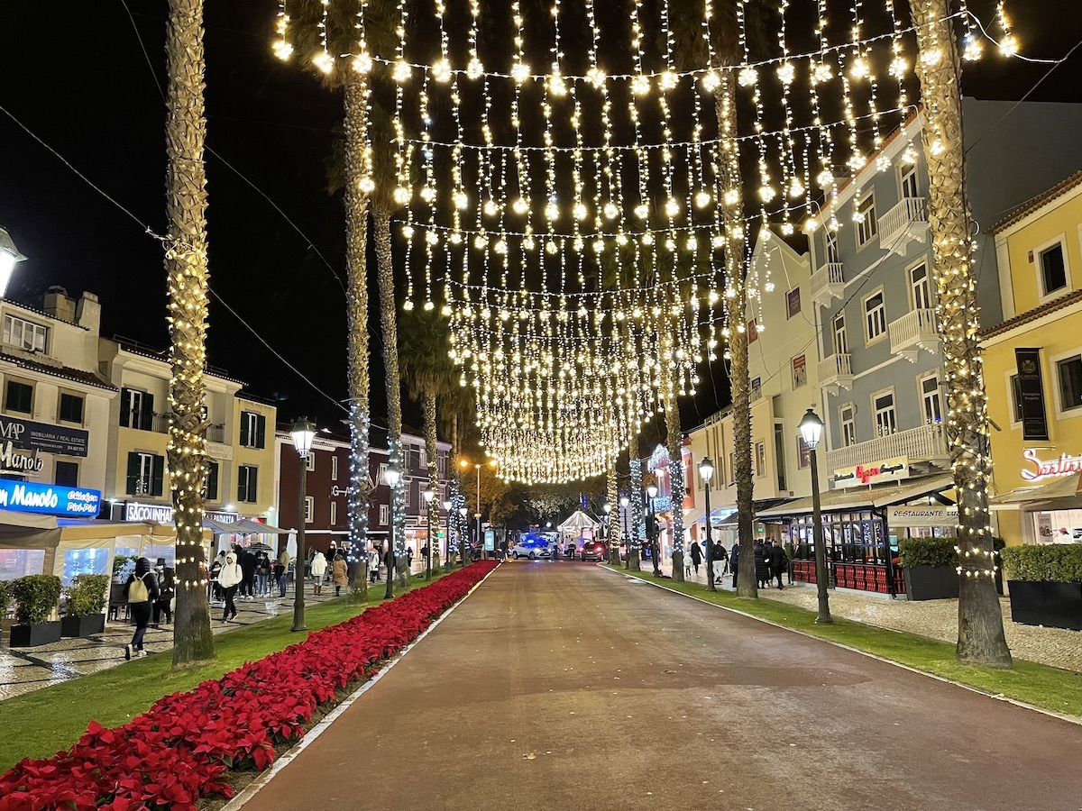 Cascais Holiday Lighting on main street