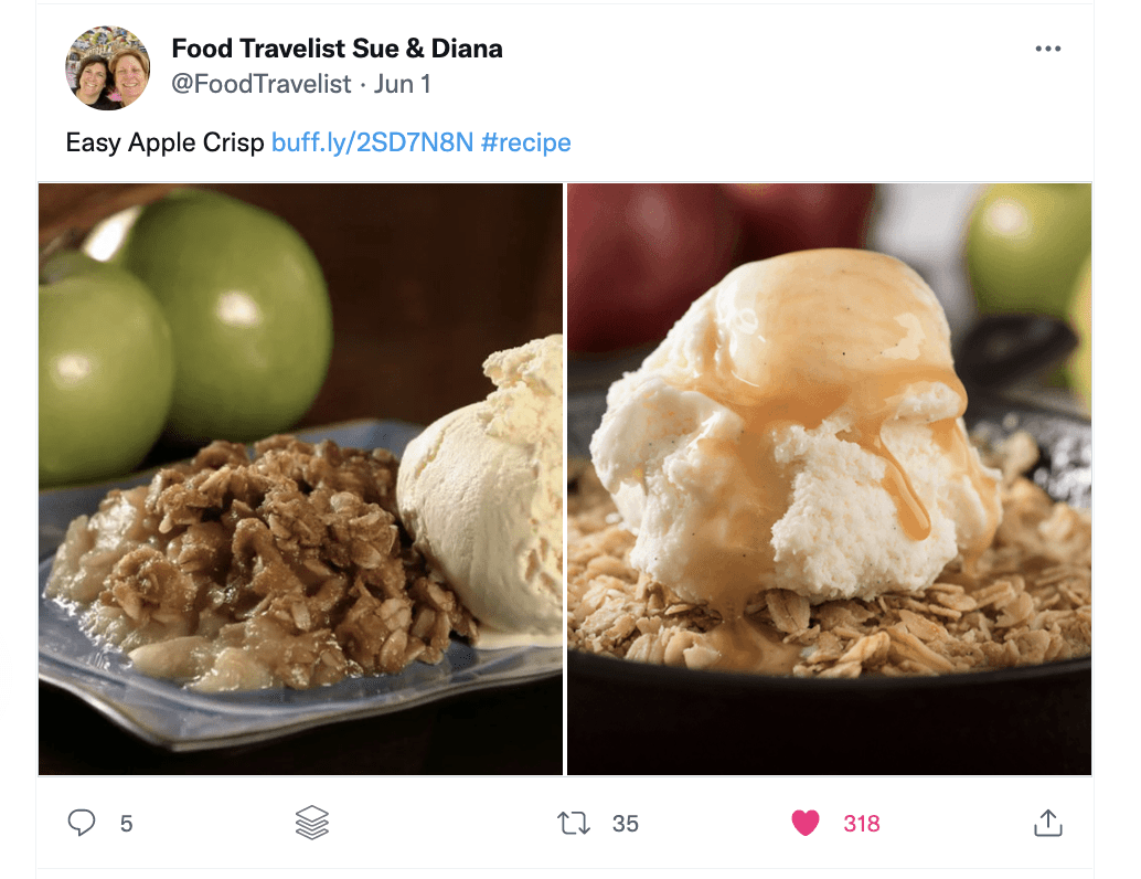 Food Travelist Tweet