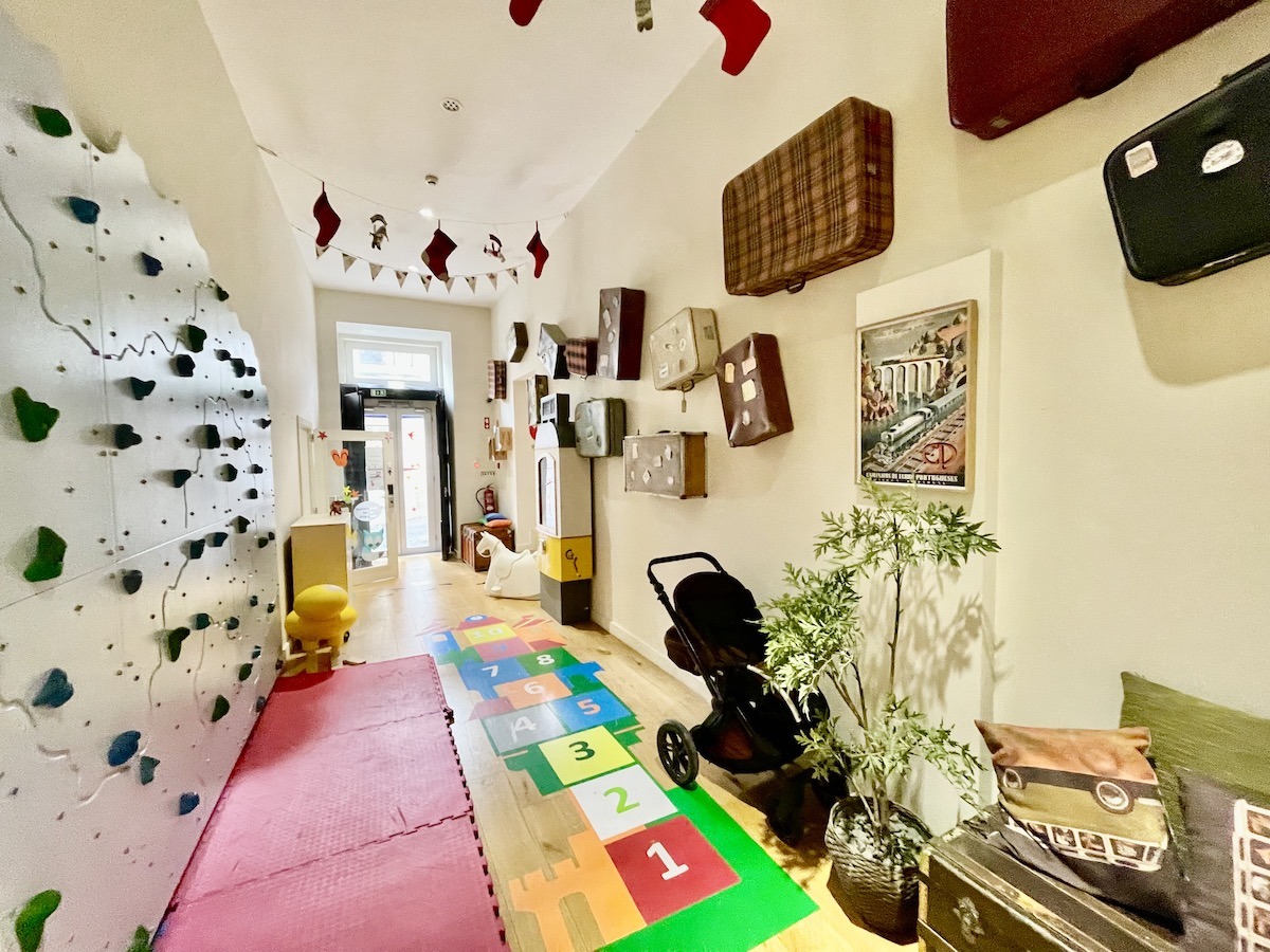 Climbing wall at the Martinhal Kids Club