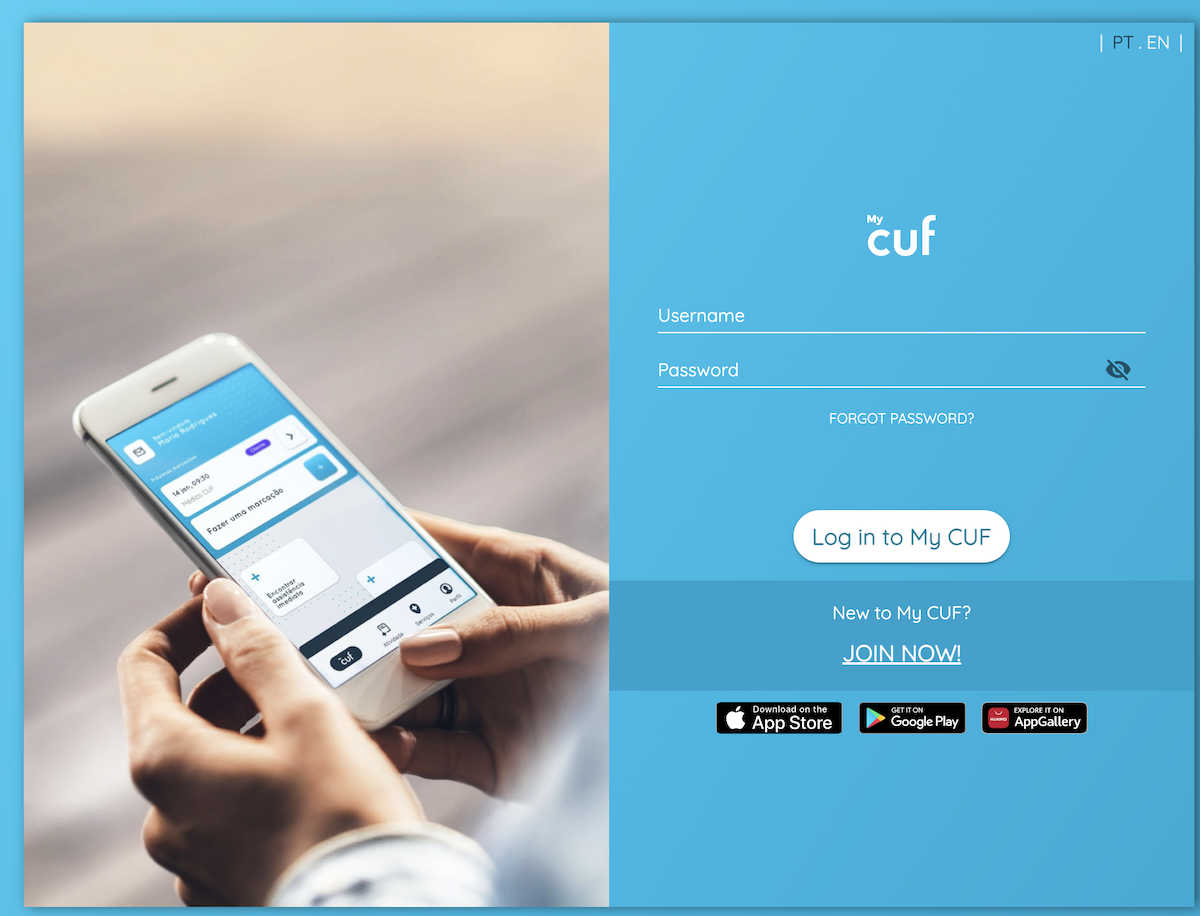 CUF Cascais Desktop Website