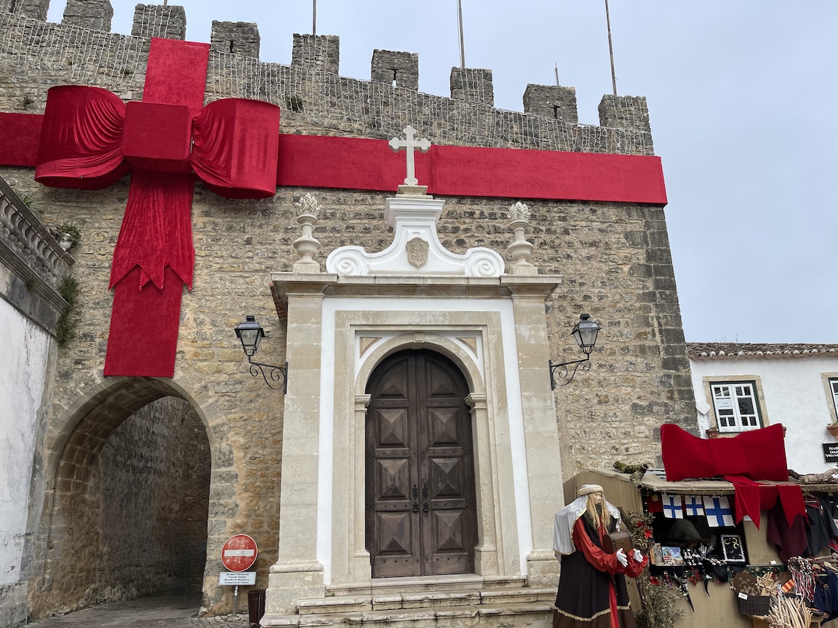 Obidos Christmas Entrance Portugal Christmas
