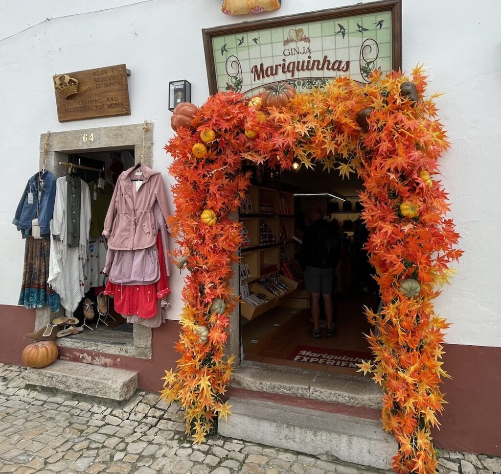 Fall decorations in Obidos Portugal