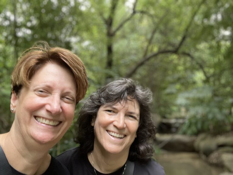 Sue Reddel and Diana Laskaris in Portugal