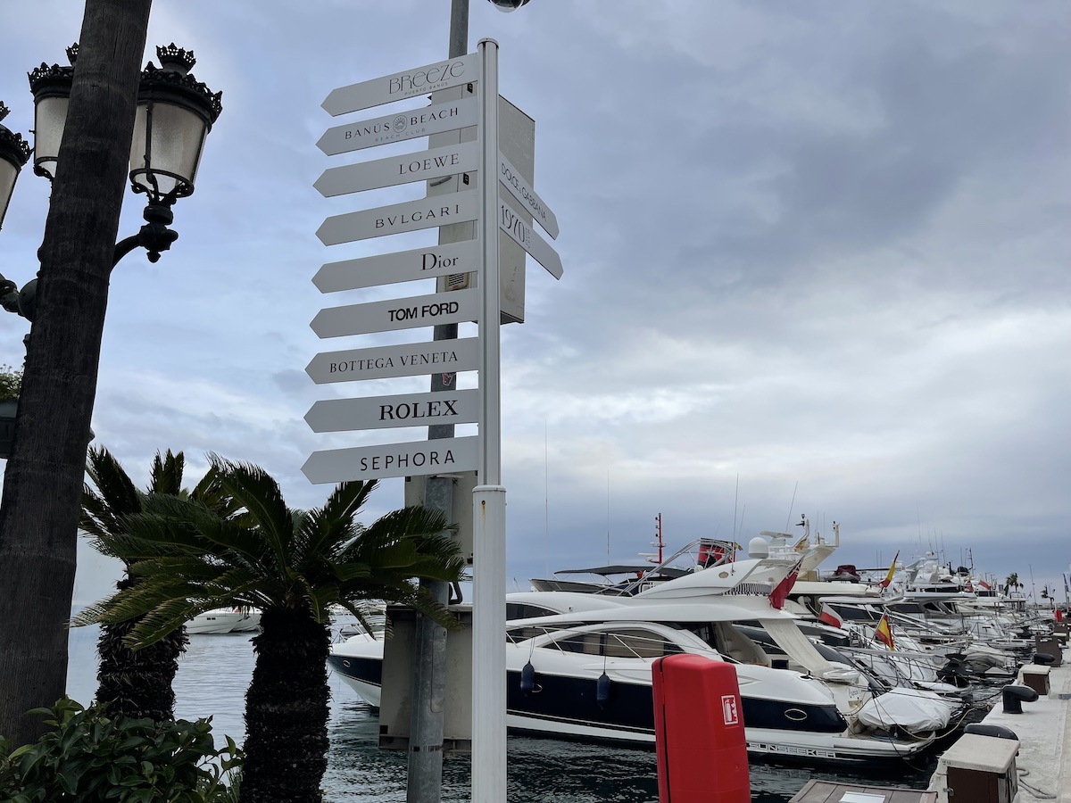 Sign of luxury in Puerto Banus