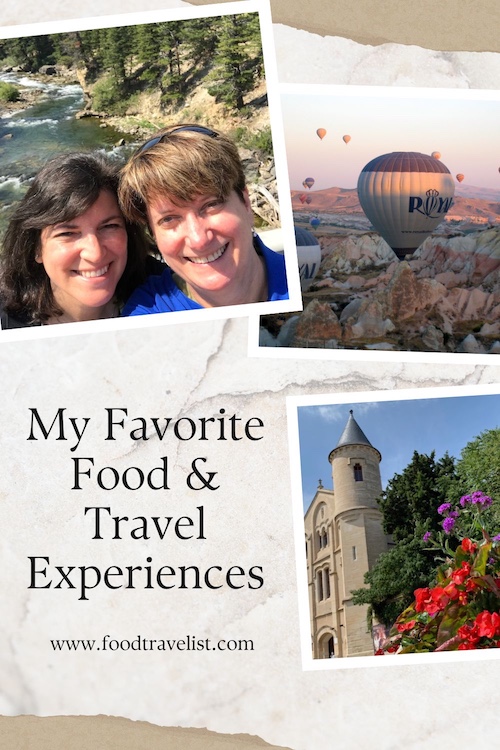Favorite food and travel experiences pin