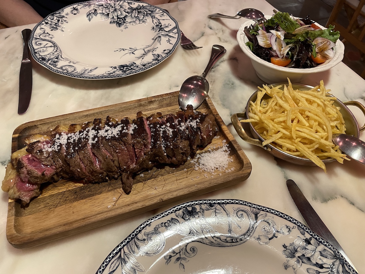 Steak for two at Maria Moledo
