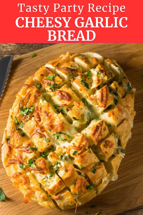 Cheesy garlic bread pin